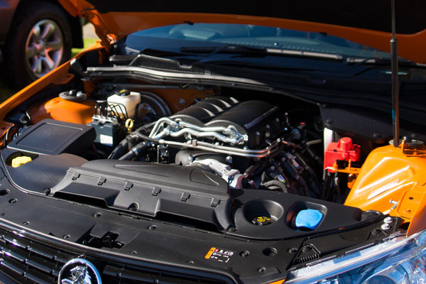 Interior of Peugeot engine bay